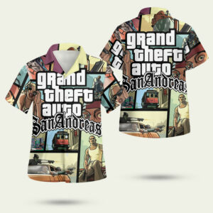 Grand theft auto sananorea hawaiian shirt