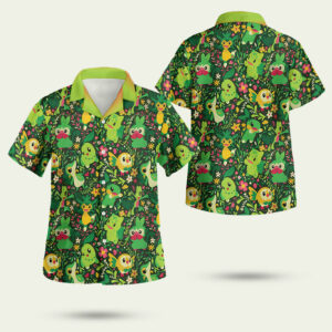 Grass pokemon hawaiian shirt