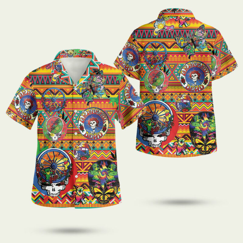 Grateful Dead Colorful Tribal Hawaiian Shirt