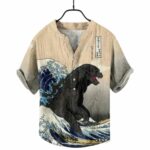 Great Kanagawa Wave and Godzilla Hawaiian Shirt