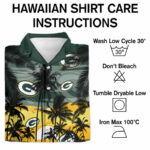 Green bay packers tropical hawaiian shirt care instructions 1