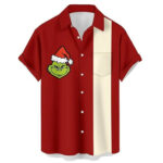 Grinch Face Red Hawaiian Shirt