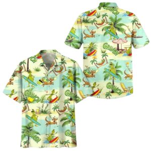 Grinch Surfing Coconut Island Hawaiian Shirt