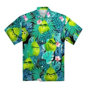 Grinch Tropical Palm Tree Hawaiian Shirt