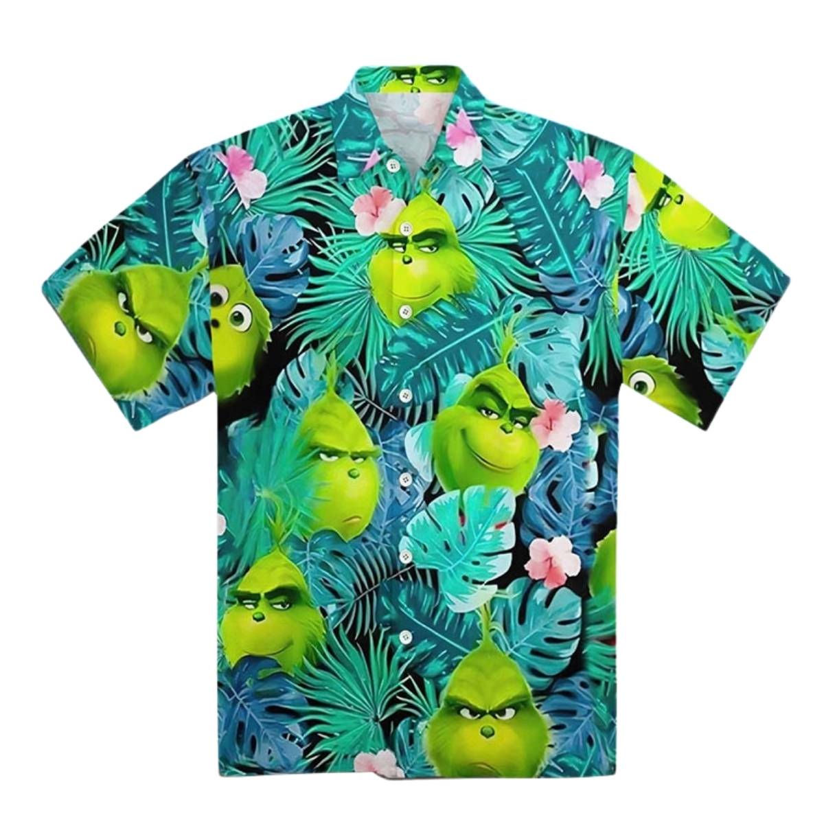 Grinch Tropical Palm Tree Hawaiian Shirt