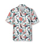 Gun Diamond and Flower Pattern Gun Hawaiian Shirt Front