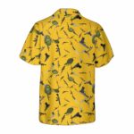 Gun Military Gear Yellow Pattern Hawaiian Shirt Back