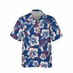 Gun Patriotic Red White Blue Hawaiian Shirt Front