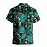 Gun Themed Tropical Hawaiian Shirt Back