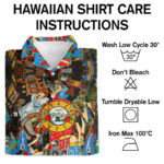 Guns n roses vintage hawaiian shirt care instructions 1