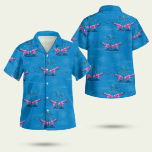 Guns palm retro hawaiian shirt