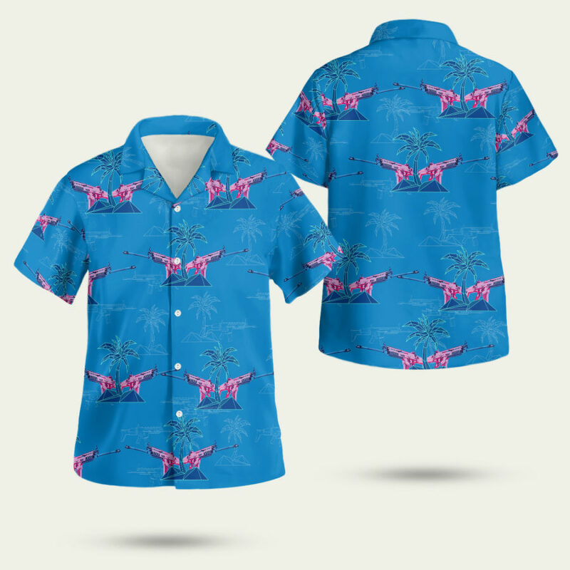 Guns Palm Retro Hawaiian Shirt