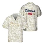 Halloween Doodle Art Coors Banquet Hawaiian Shirt