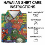 He man and the masters of the universe hawaiian shirt care instruction