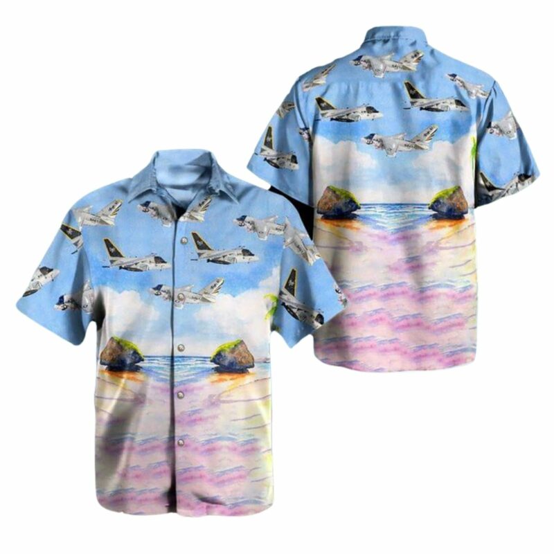Historical Aircraft Lockheed S 3 Viking Us Navy Hawaiian Shirt