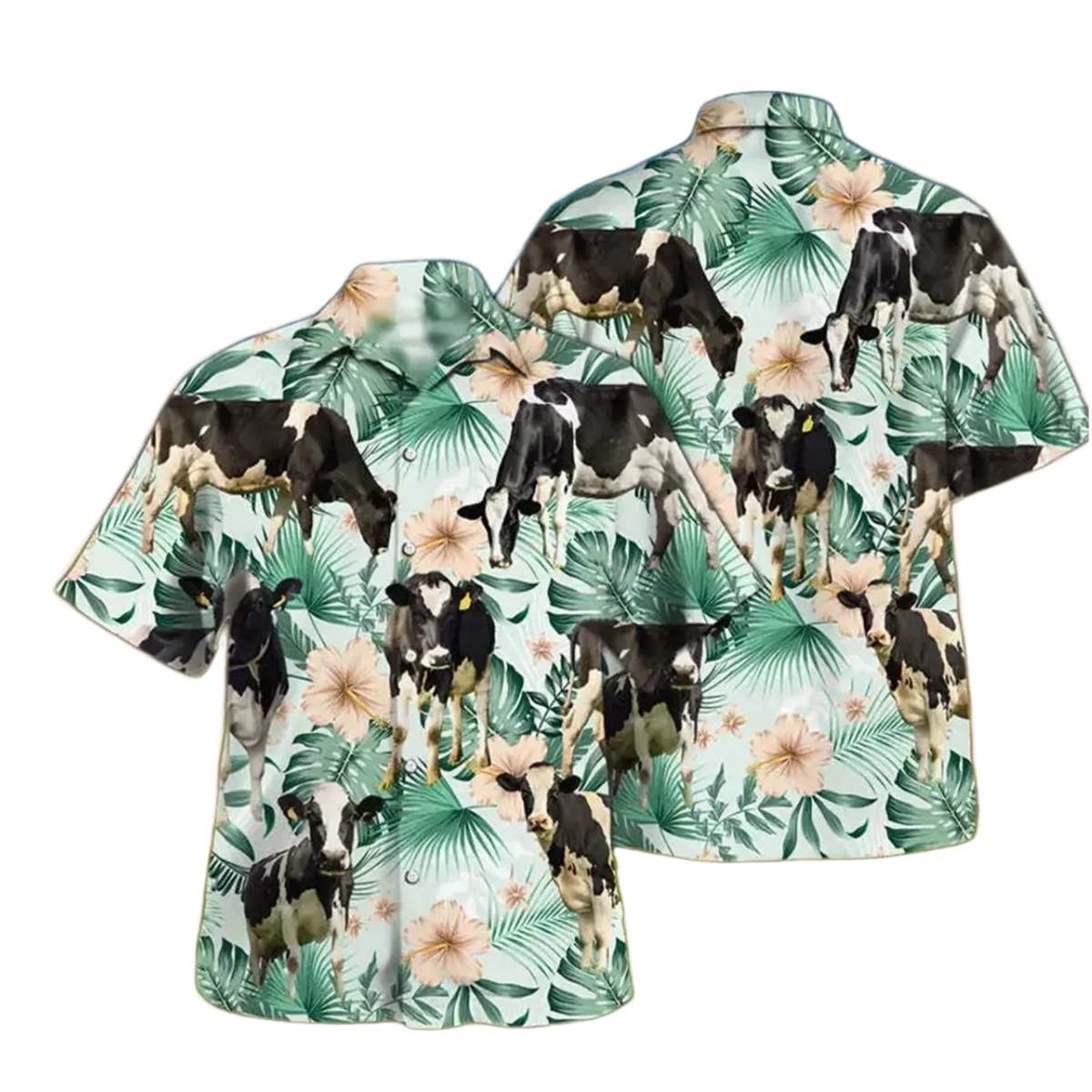 Holstein Friesian Tropical Hawaiian Shirt