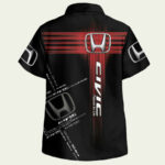 Honda civic flash honda civic flash hawaiian shirt back side