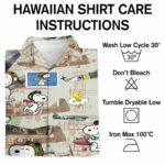 Hot plane and snoopy vintage hawaiian shirt care instruction