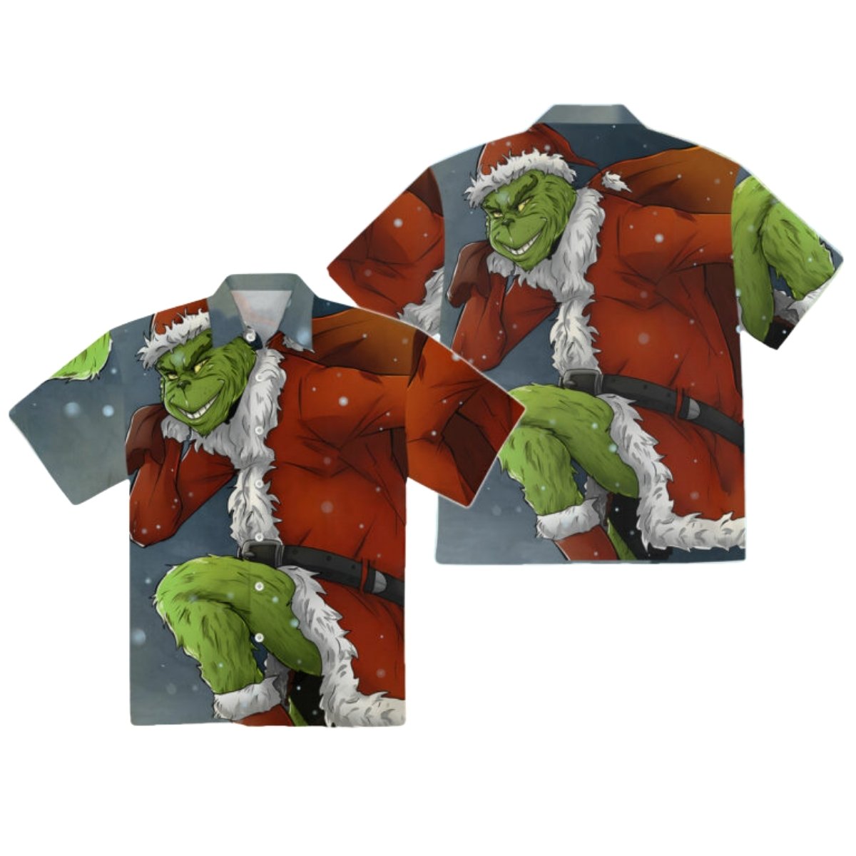 How The Grinch Stole Christmas Grinch Santa Claus Hawaiian Shirt