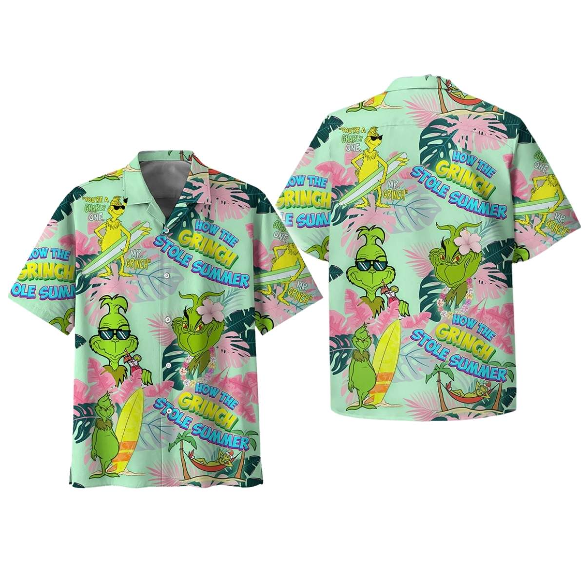 How The Grinch Stole Summer Tropical Surfing Hawaiian Shirt