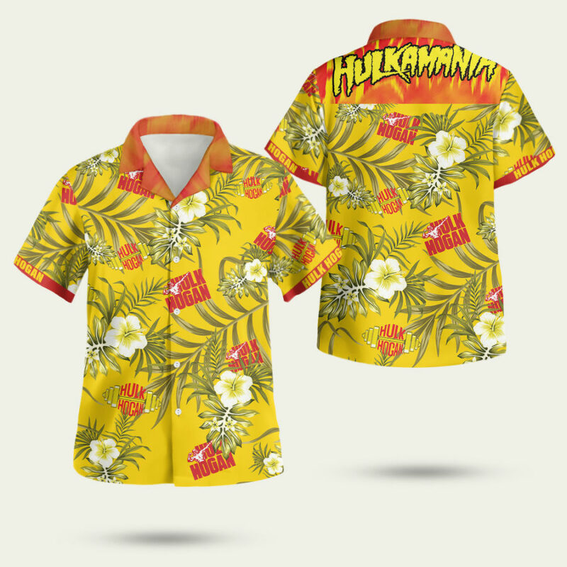 Hulkamania Wwe Wwf Hulk Hogan Gifts Birthday Christmass Hawaiian Shirt