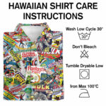 I like superhero comicss hawaiian shirt care instruction