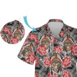 Indigenous Tiger Native Hibiscus Summer Hawaiian Shirt Front 1