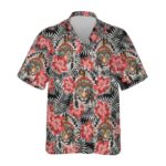 Indigenous Tiger Native Hibiscus Summer Hawaiian Shirt Front
