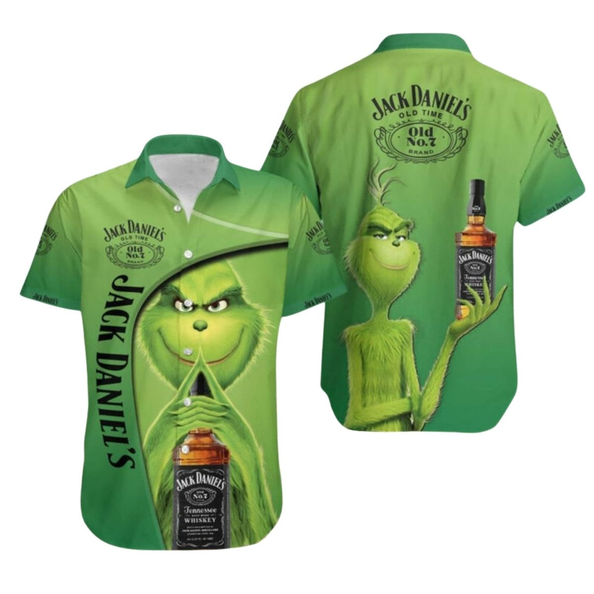 Jack Daniels Grinch The Grinch Summer Hawaiian Shirt