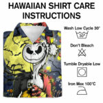 Jack skellington happy halloween hawaiian shirt care instructions
