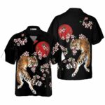 Japanese Tiger Sakura Hawaiian Shirt