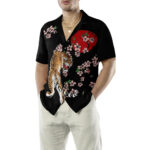 Japanese Tiger Sakura Hawaiian Shirt Front 1