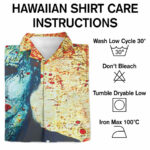 Jason voorhees michael myers half face halloween hawaiian shirt care instruction