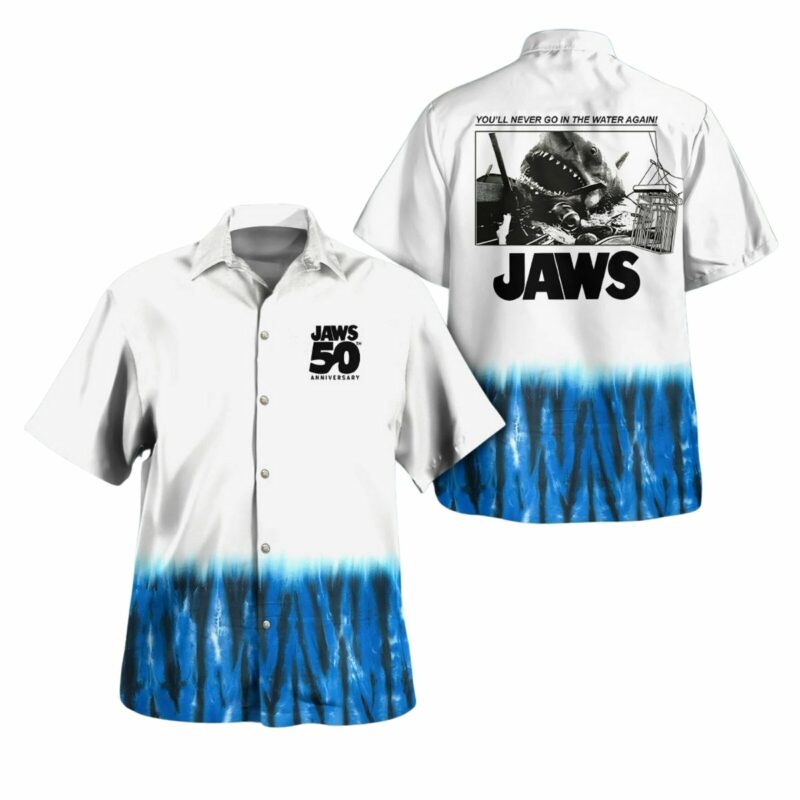 Jaws 50 Year Anniversary Shark Hawaiian Shirt