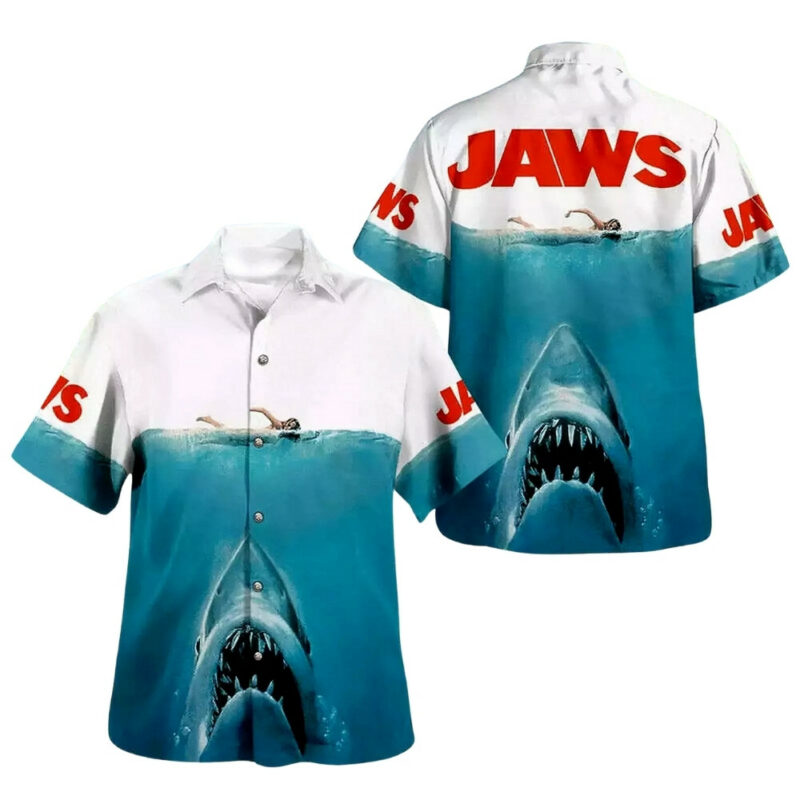 Jaws Movie Casual Summer Beach Hawaiian Shirt