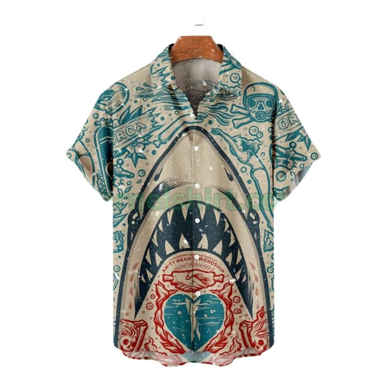 Jaws Retro Hawaiian Shirt