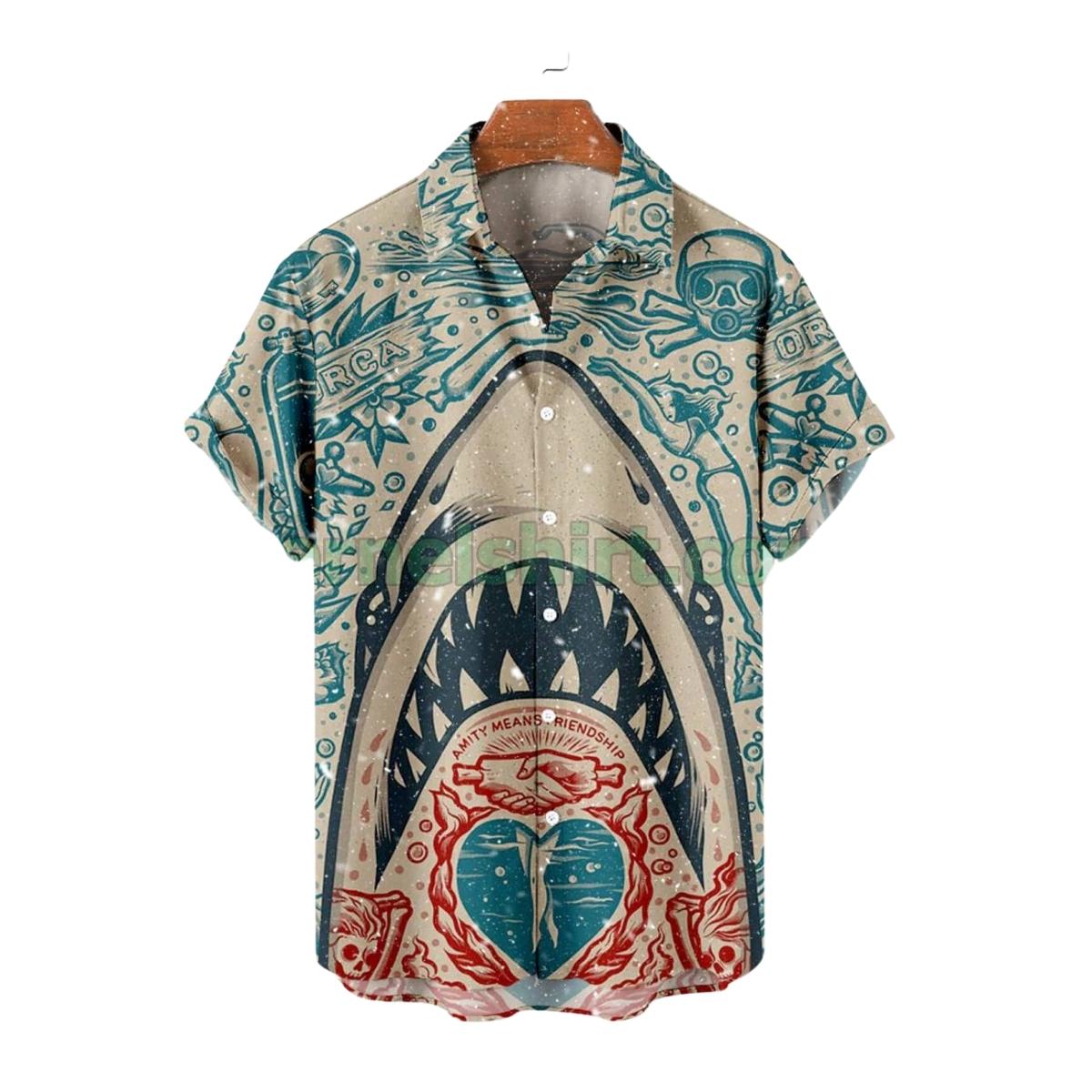 Jaws Retro Hawaiian Shirt