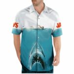 Jaws Thriller Film Shark Ocean Hawaiian Shirt Front 1
