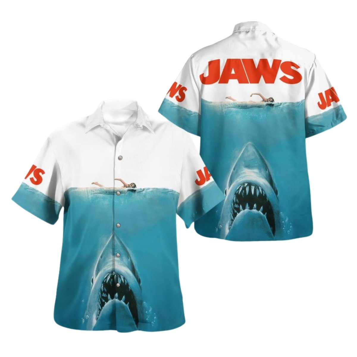 Jaws Thriller Film Shark Ocean Hawaiian Shirt