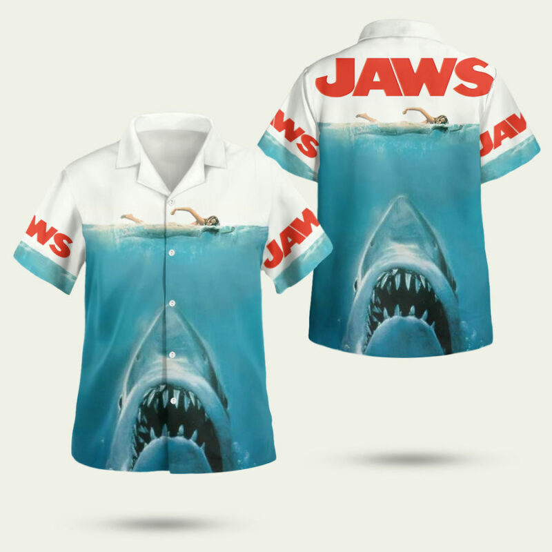 Jaws Thriller Film Shark Ocean Hawaiian Shirt