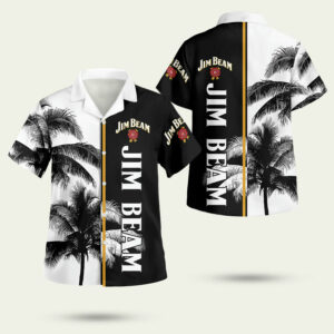 Jim beam palm tree hawaiian shirt