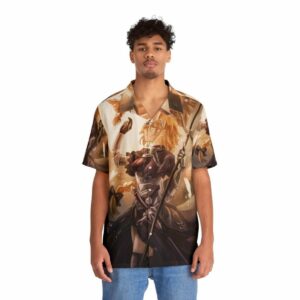 Joan of Arc Anime Inspired Hawaiian Shirt Front