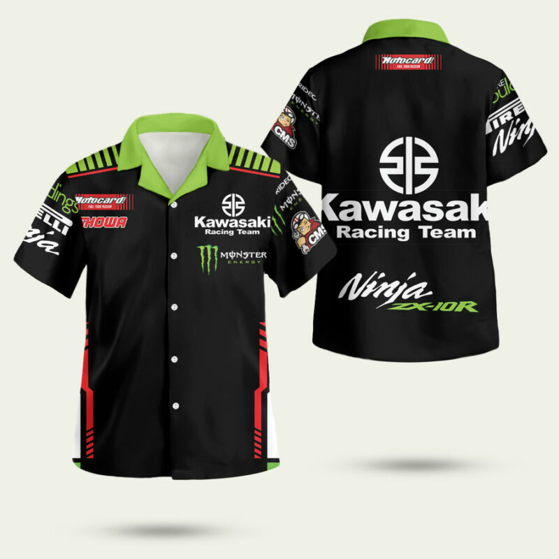 Kawasaki Ninja Zx 10R Racing Team Hawaiian Shirt