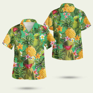 Kermit the frog muppet hawaiian shirt