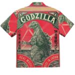 King Of Monster Godzilla Hawaiian Shirt Back
