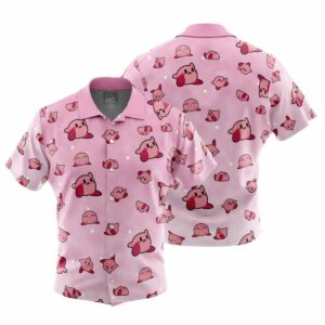 Kirby Anime Ape Pink Pattern Hawaiian Shirt
