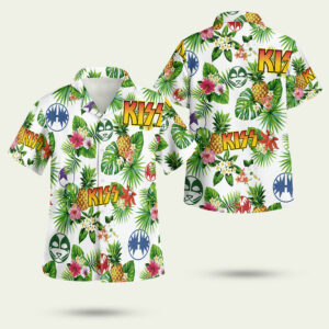 Kiss rock band hawaiian shirt