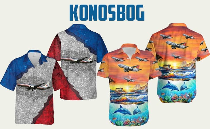 Konosbog airplane hawaiian shirt