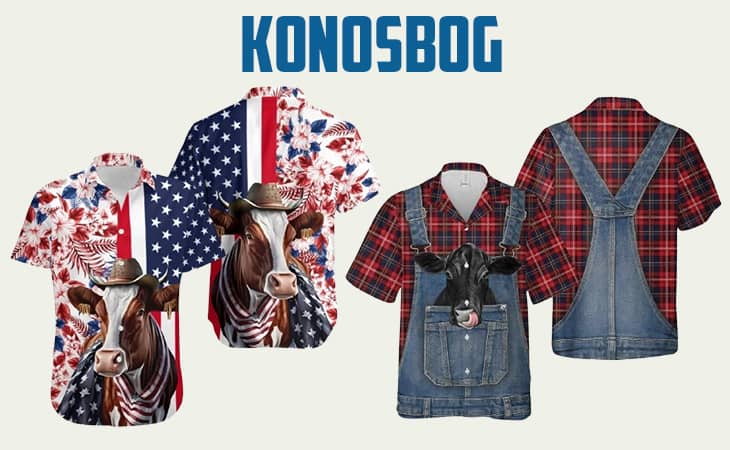 Konosbog cow hawaiian shirt