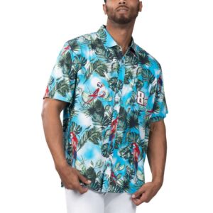 Kyle Busch Margaritaville Light Blue Jungle Parrot Hawaiian Shirt